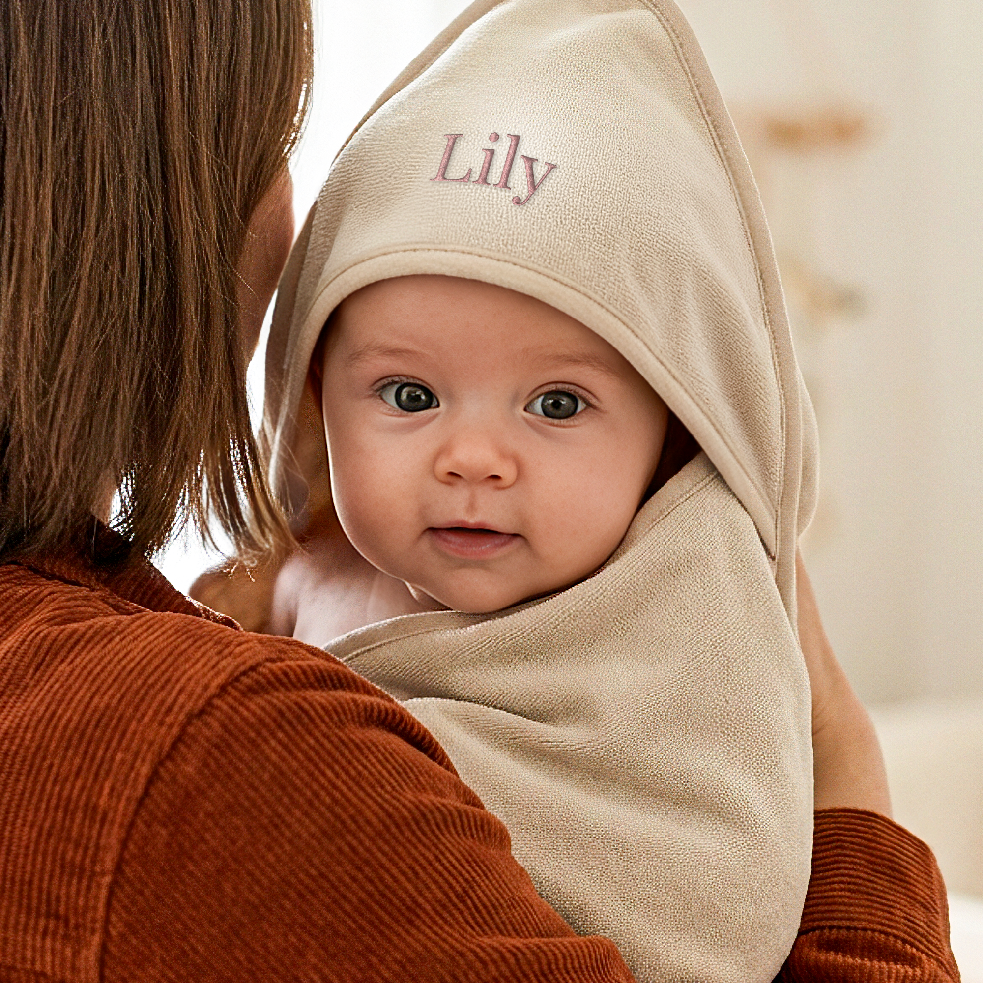 Personalised baby hooded towel