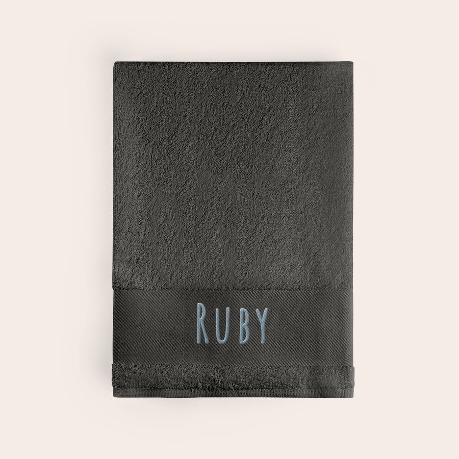 Towel with text Towel with text