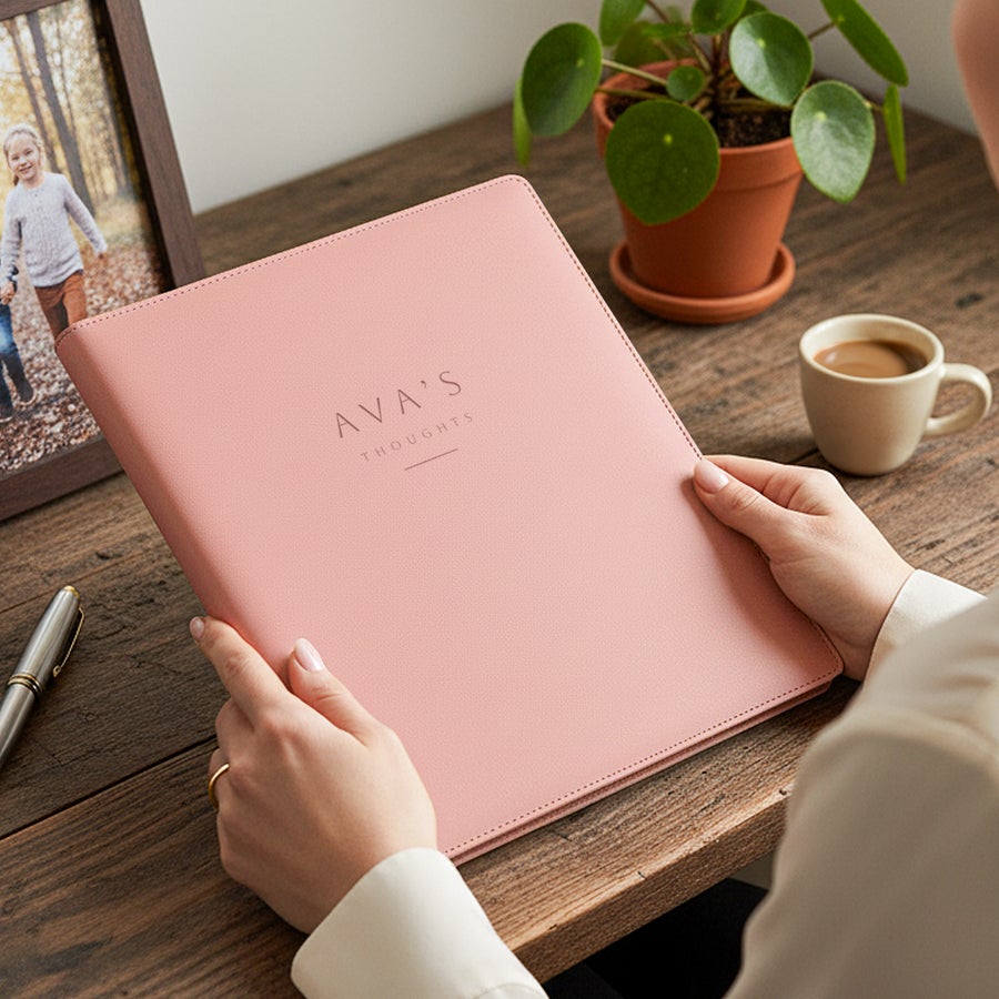 Suport personalizat pentru blocnotes din piele Suport personalizat pentru blocnotes din piele