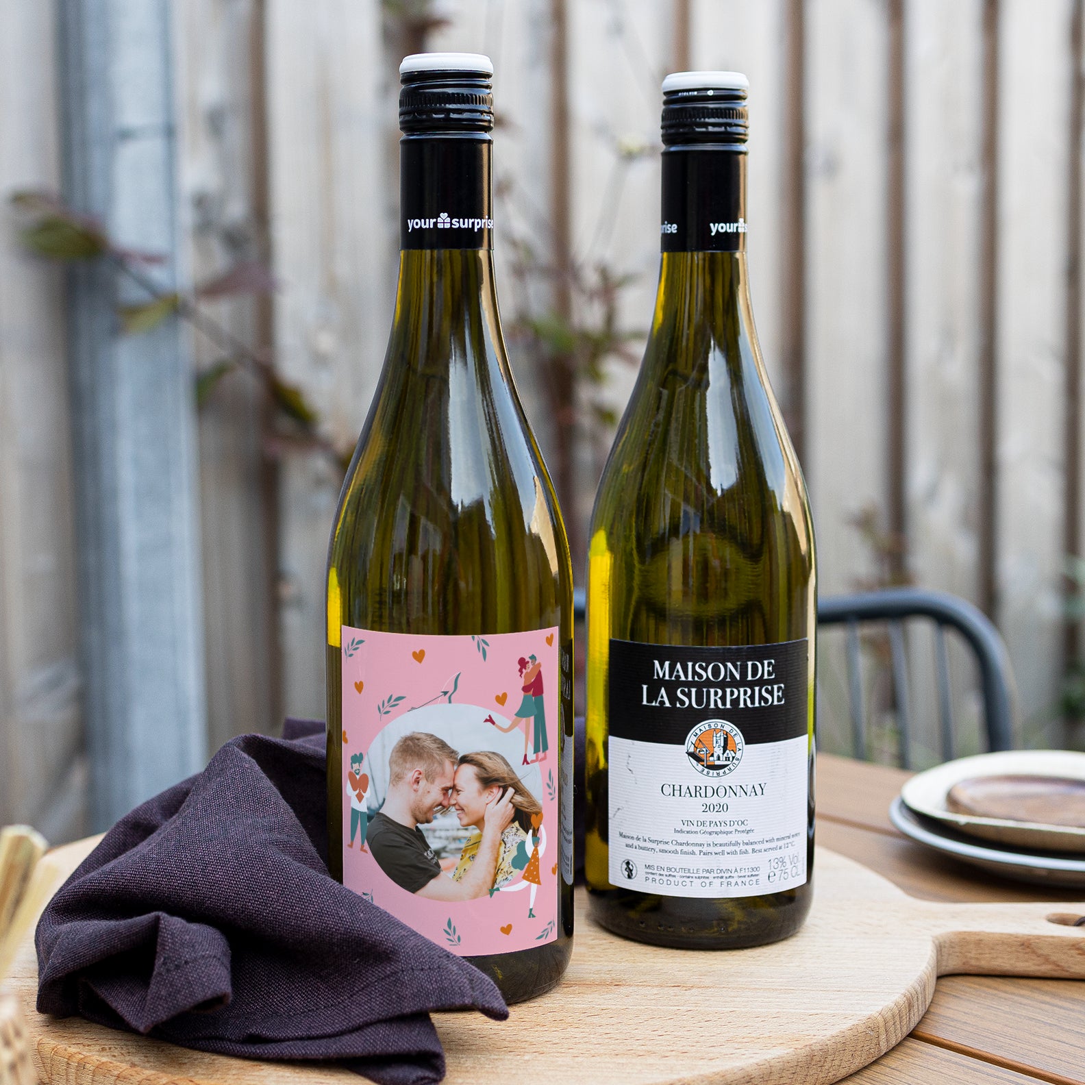 Wine with personalised label - Maison de la Surprise - Chardonnay