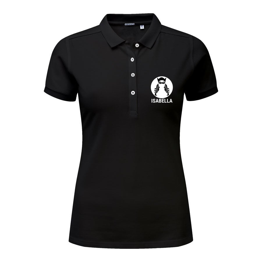 Personalised polo t-shirt - Women - Black - L