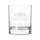 Engraved whiskey glass