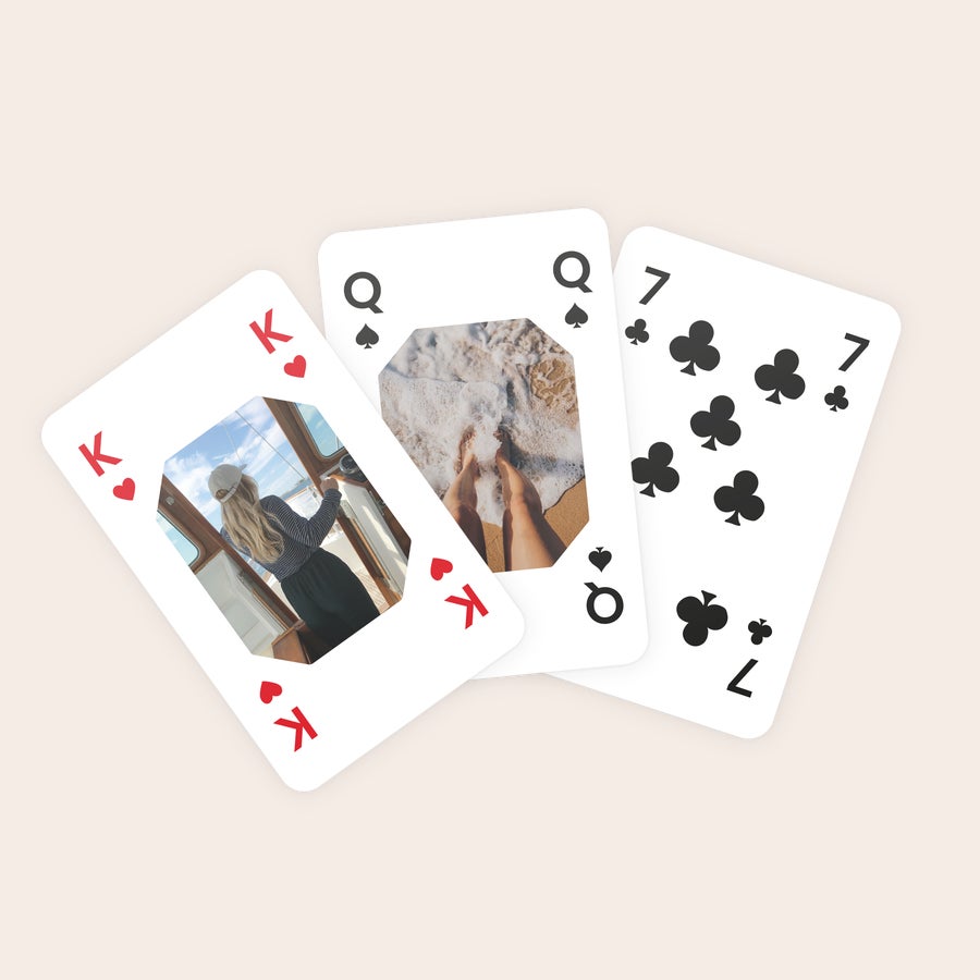 Baraja de cartas con fotografía - Frente impreso Baraja de cartas con fotografía - Frente impreso