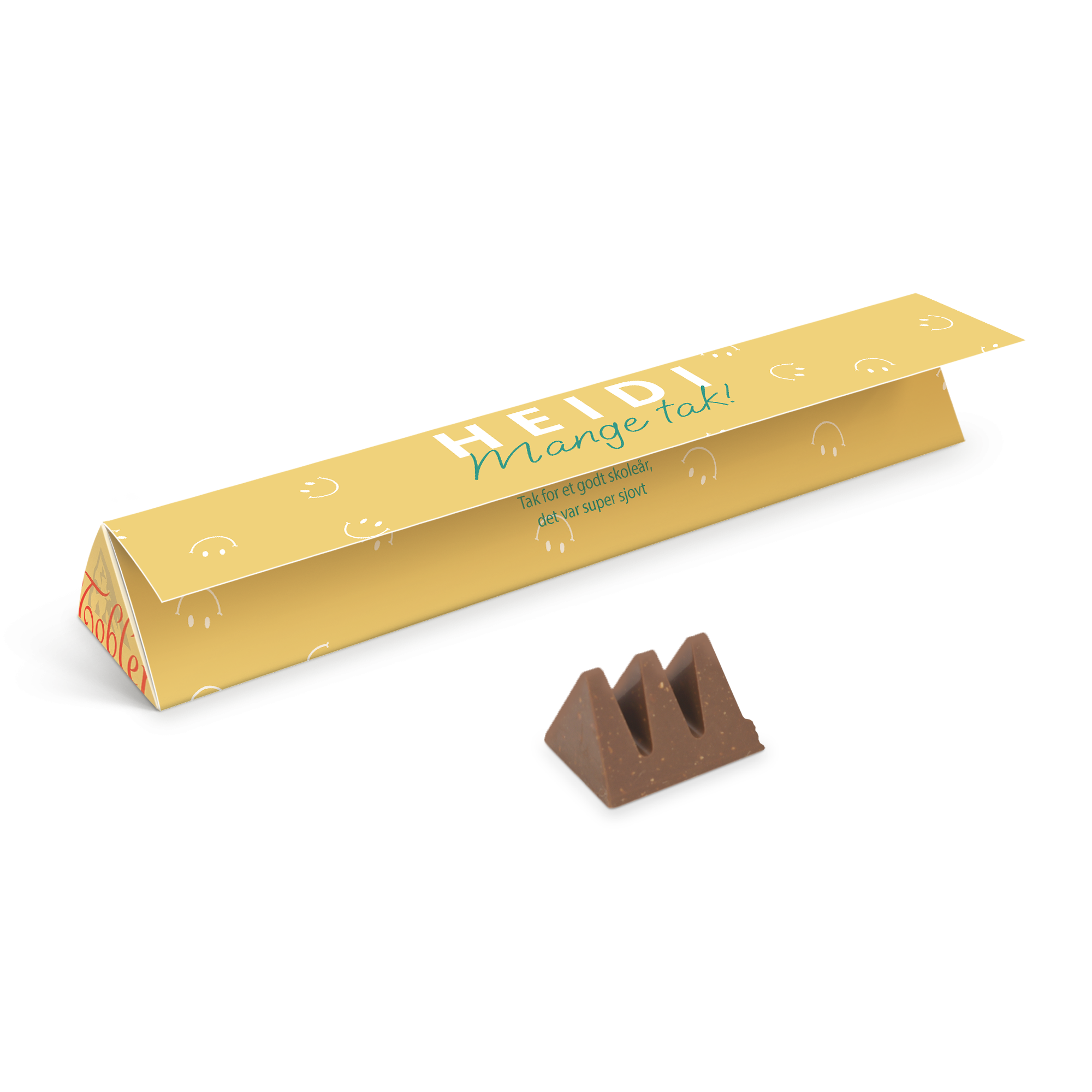 Toblerone med navn
