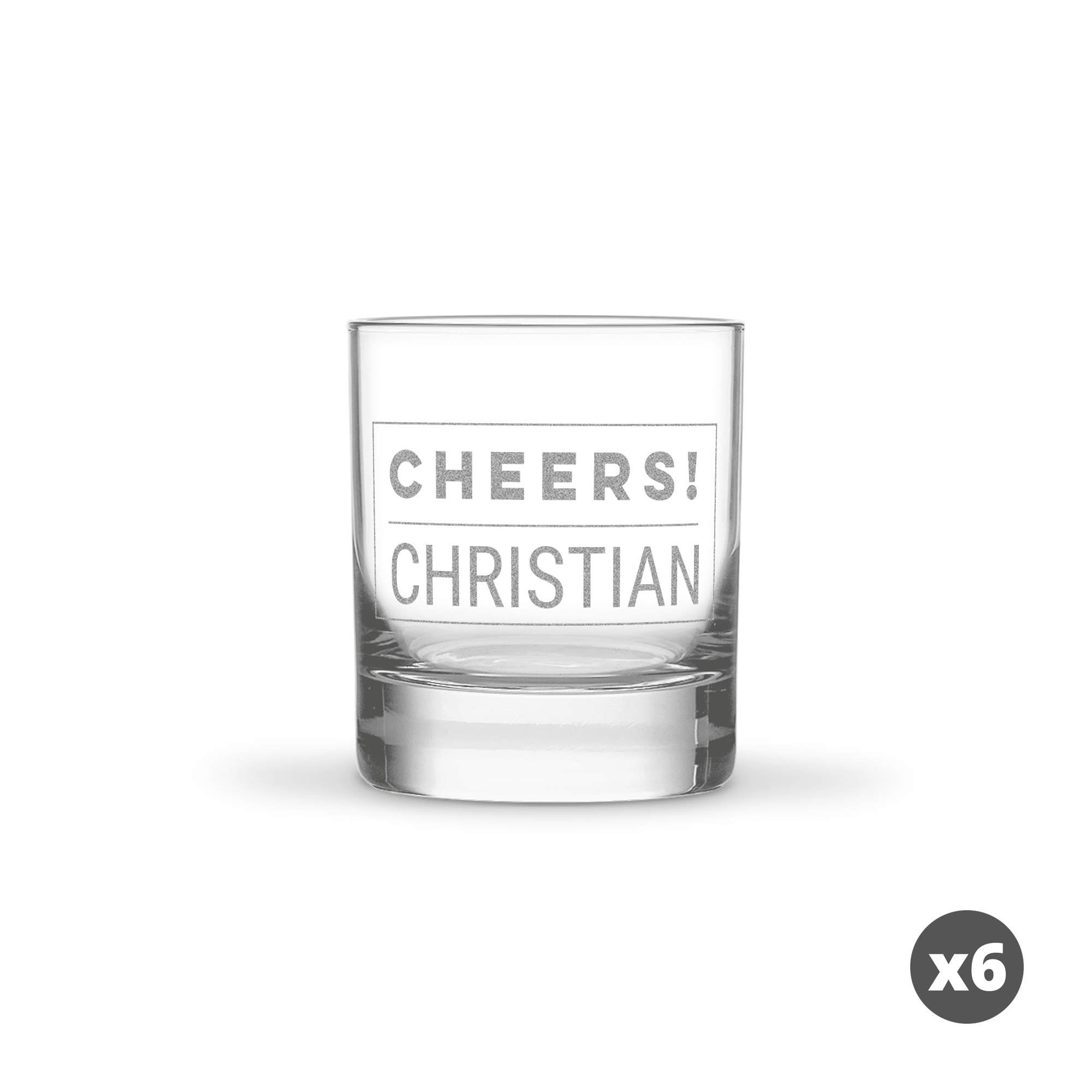 Graverat tumblerglas  - 6