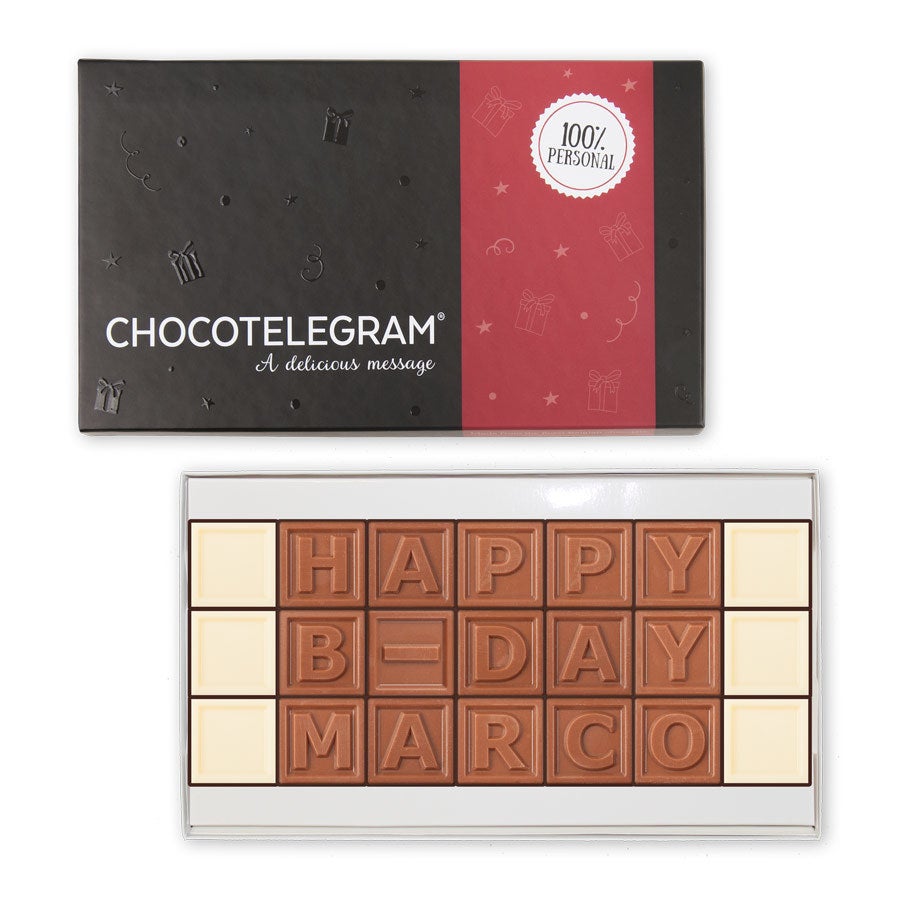 Personalised Chocolate telegram - 21 characters
