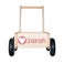 Wooden push cart with name