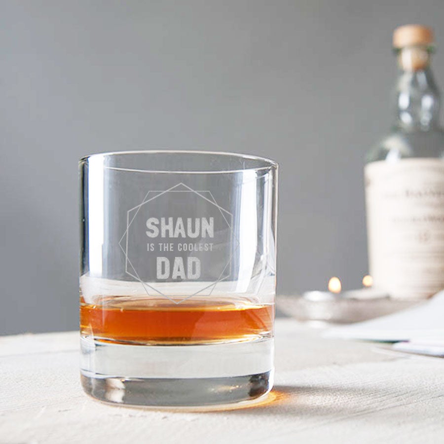 Personalised whiskey glass - Father's Day - Engraved