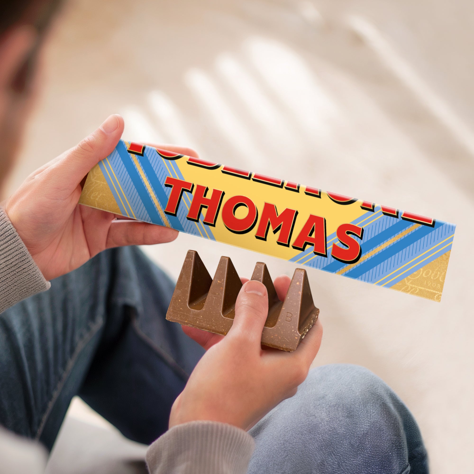 Czekolada Toblerone ze zdjęciem i tekstem dla Taty