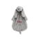 Personalised Rabbit Richie baby tuttle - Grey