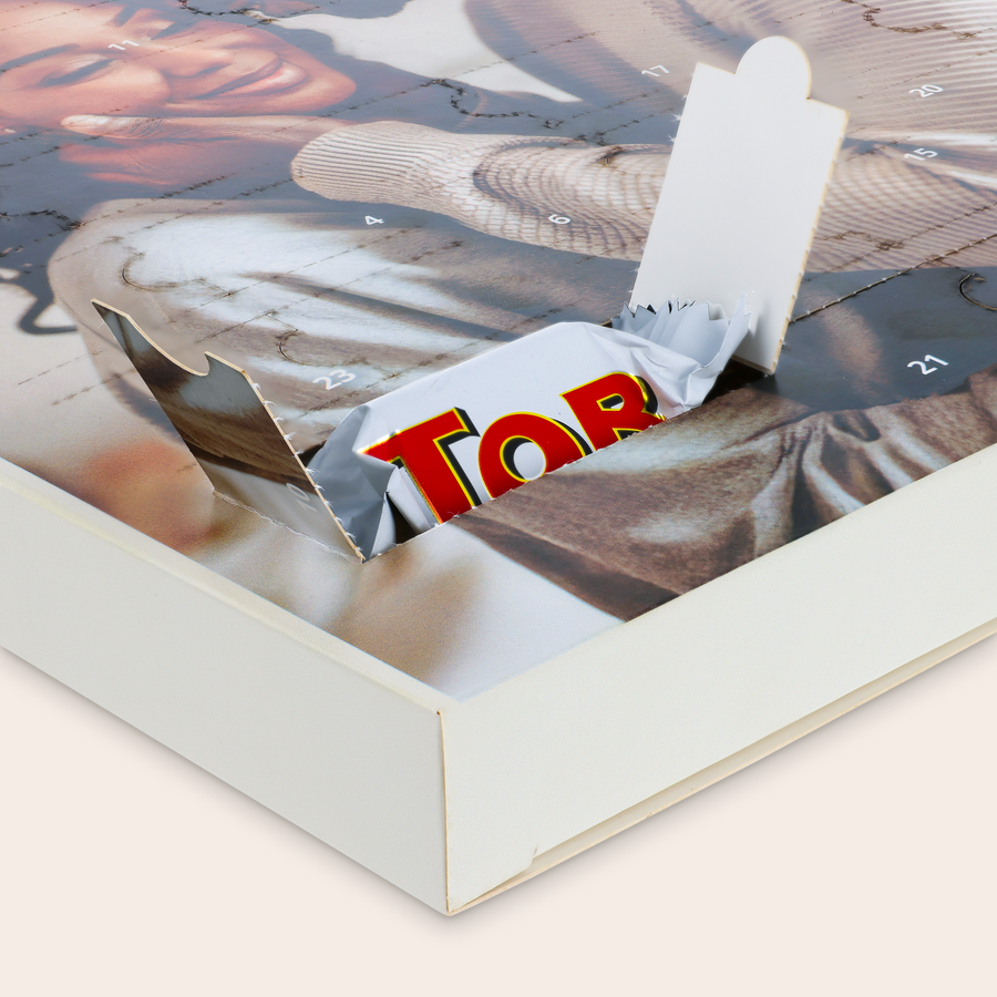 Calendario Dell'Avvento Tradizionale Senza Cioccolato | 24 Porte Con Immagini, Formato 159x159 Mm