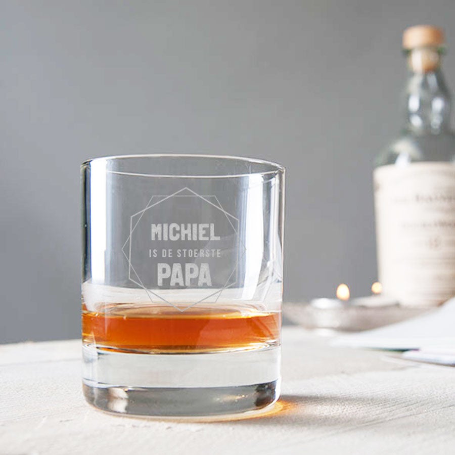 Vaderdag whiskey glas
