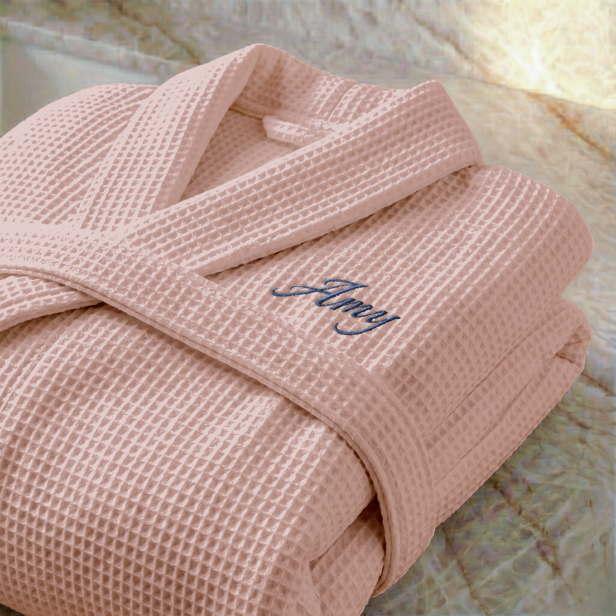 Vestaglia in waffle personalizzata da donna
