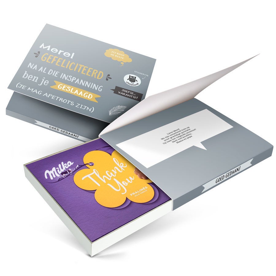 Milka giftbox bedrukken - Examen