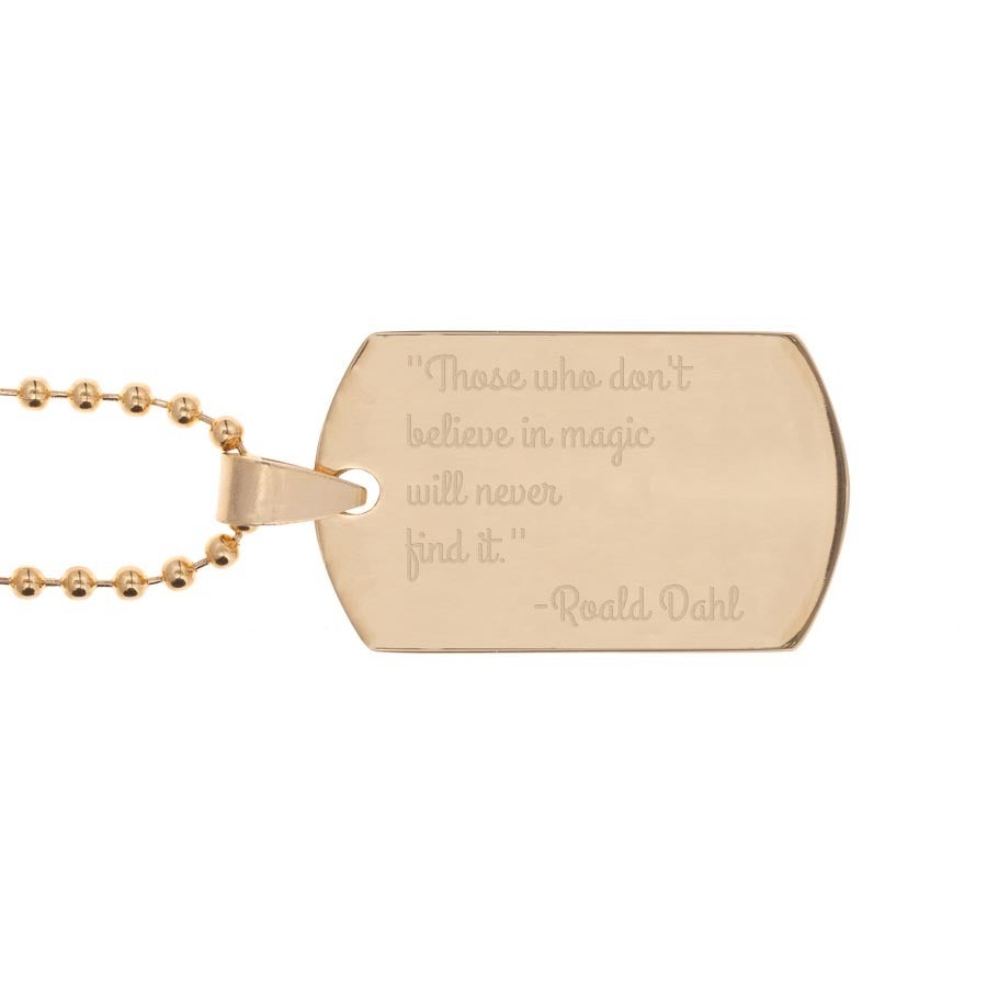 Chapa militar personalizada - ouro