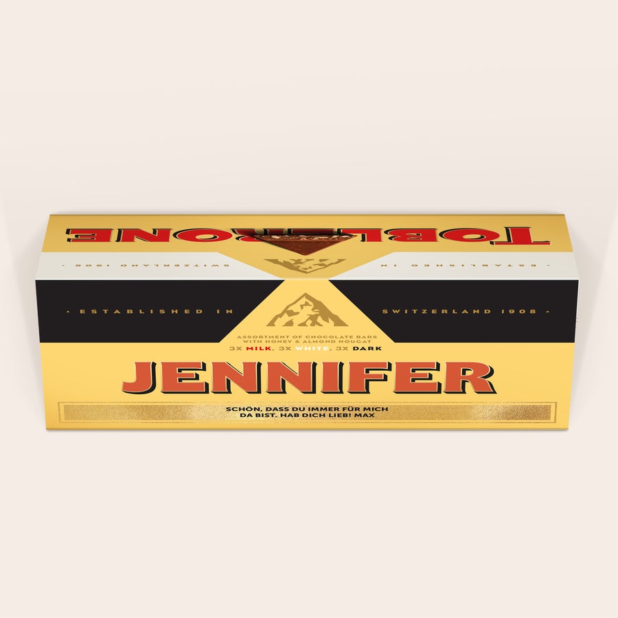 Toblerone mit Namen Toblerone mit Namen