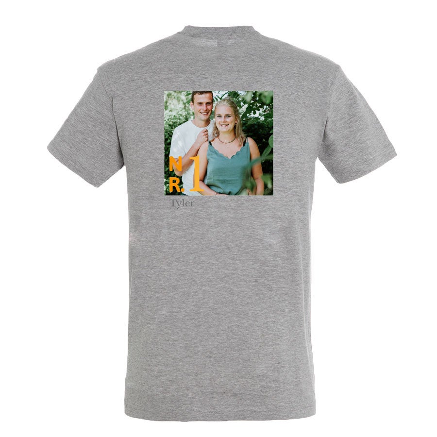 T-shirt voor mannen bedrukken - Grijs - M