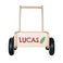 Wooden push cart with name