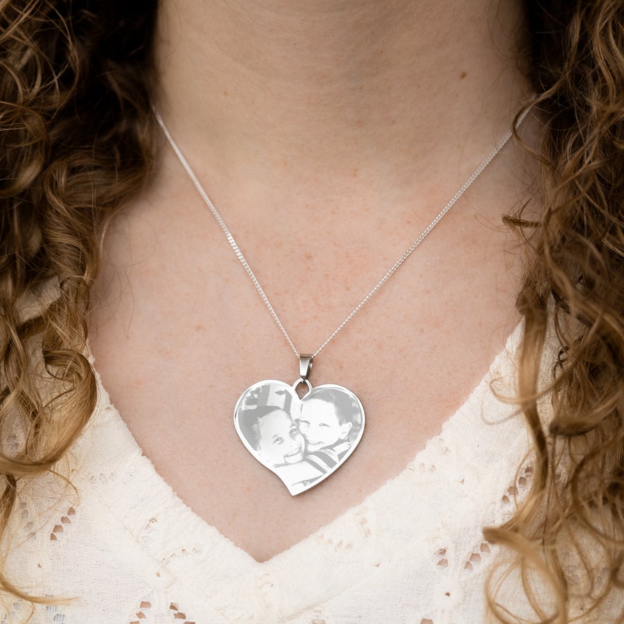Engraved heart necklace large Engraved heart necklace large