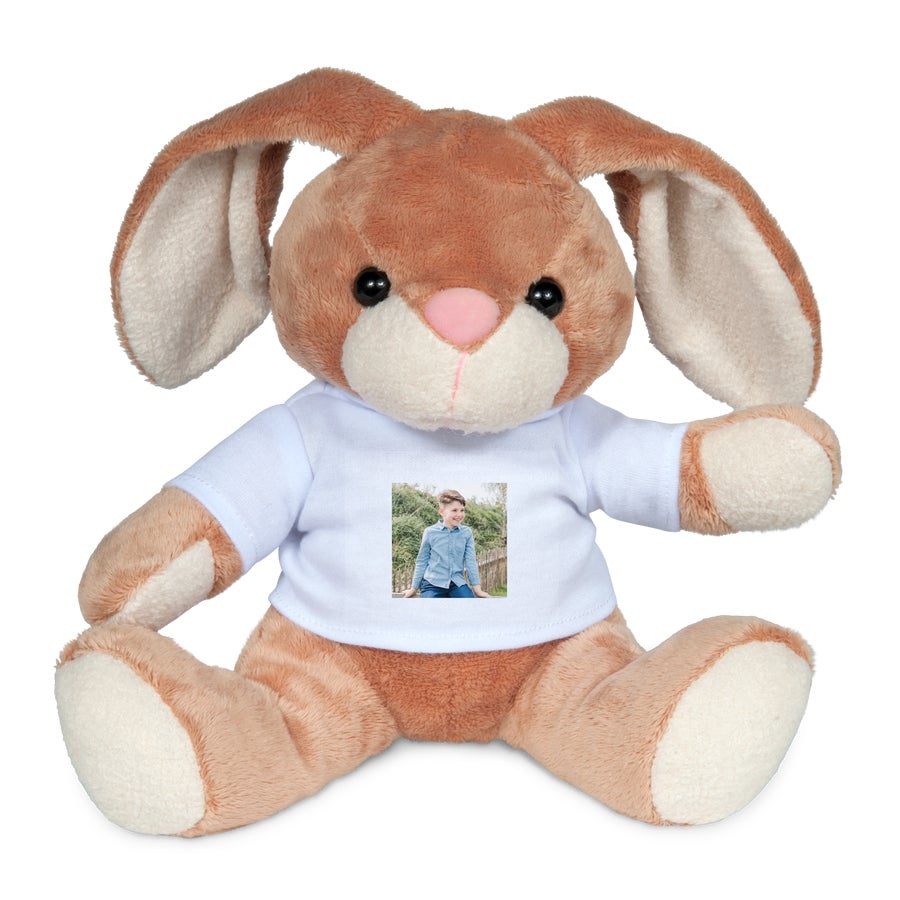 Personalizowany miś pluszowy ze zdjęciem - Bunny Rabbit