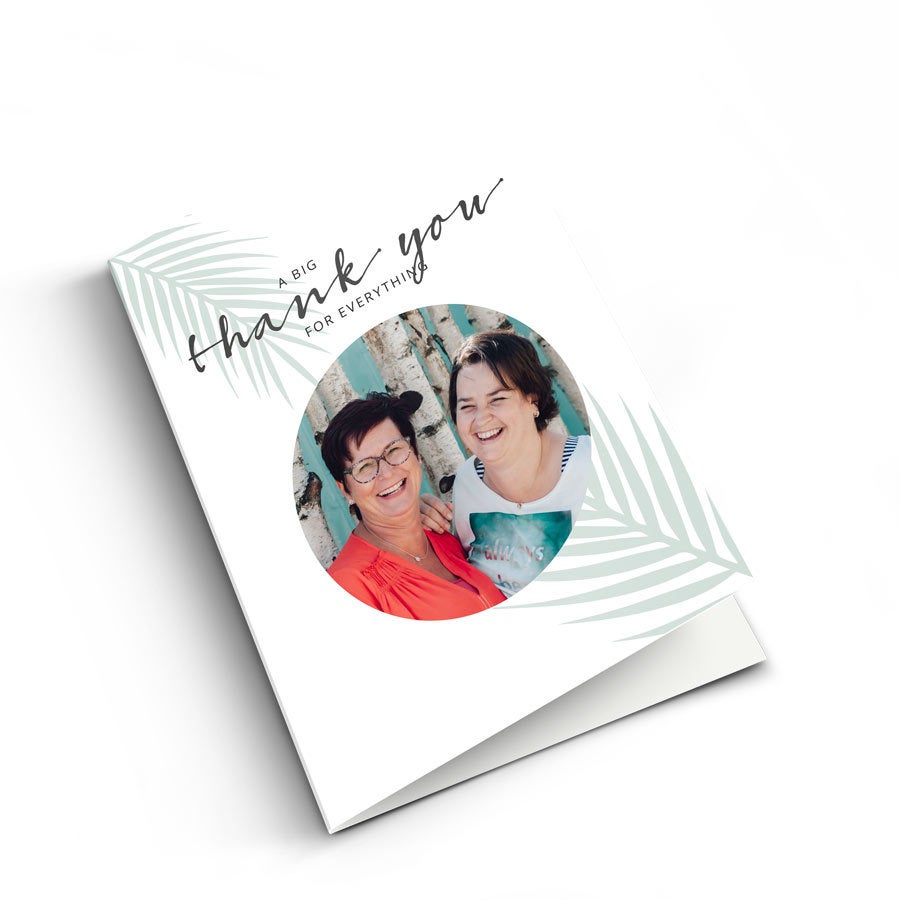 Thank you card with photo - M - Vertical