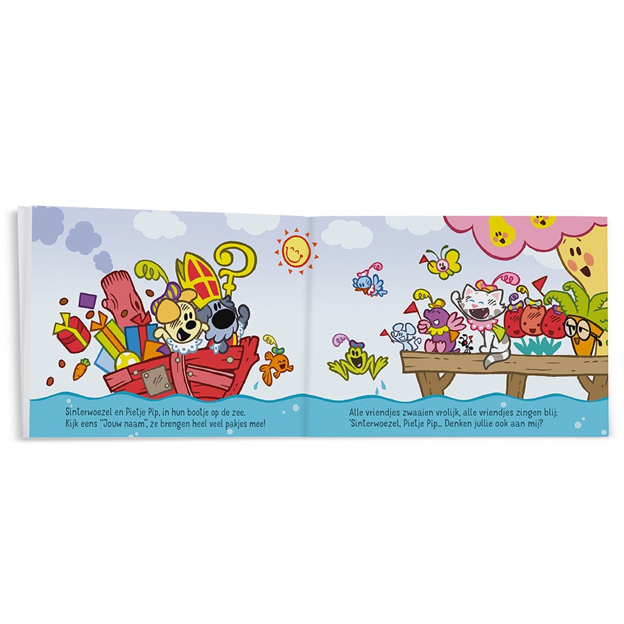 Woezel & Pip boek met naam en foto - Hallo Sinterklaas - Softcover