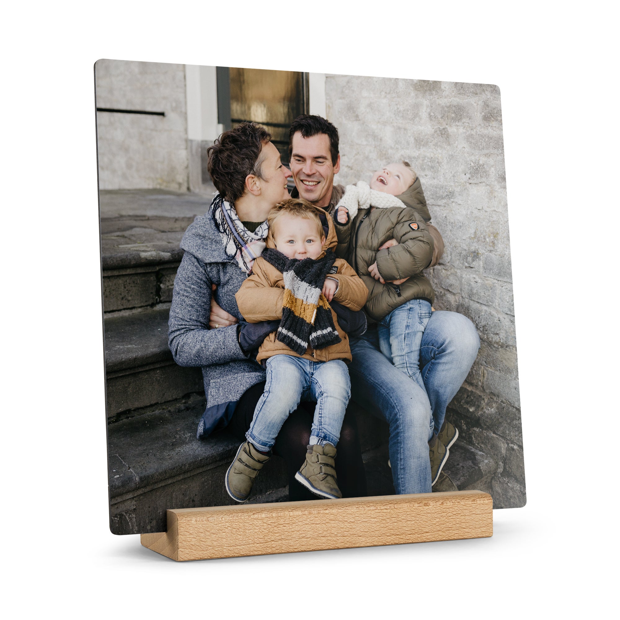 Printed Wooden Photo Tile with Stand - Square