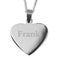 Personalised pendant - Heart - Name/Text - Silver colour