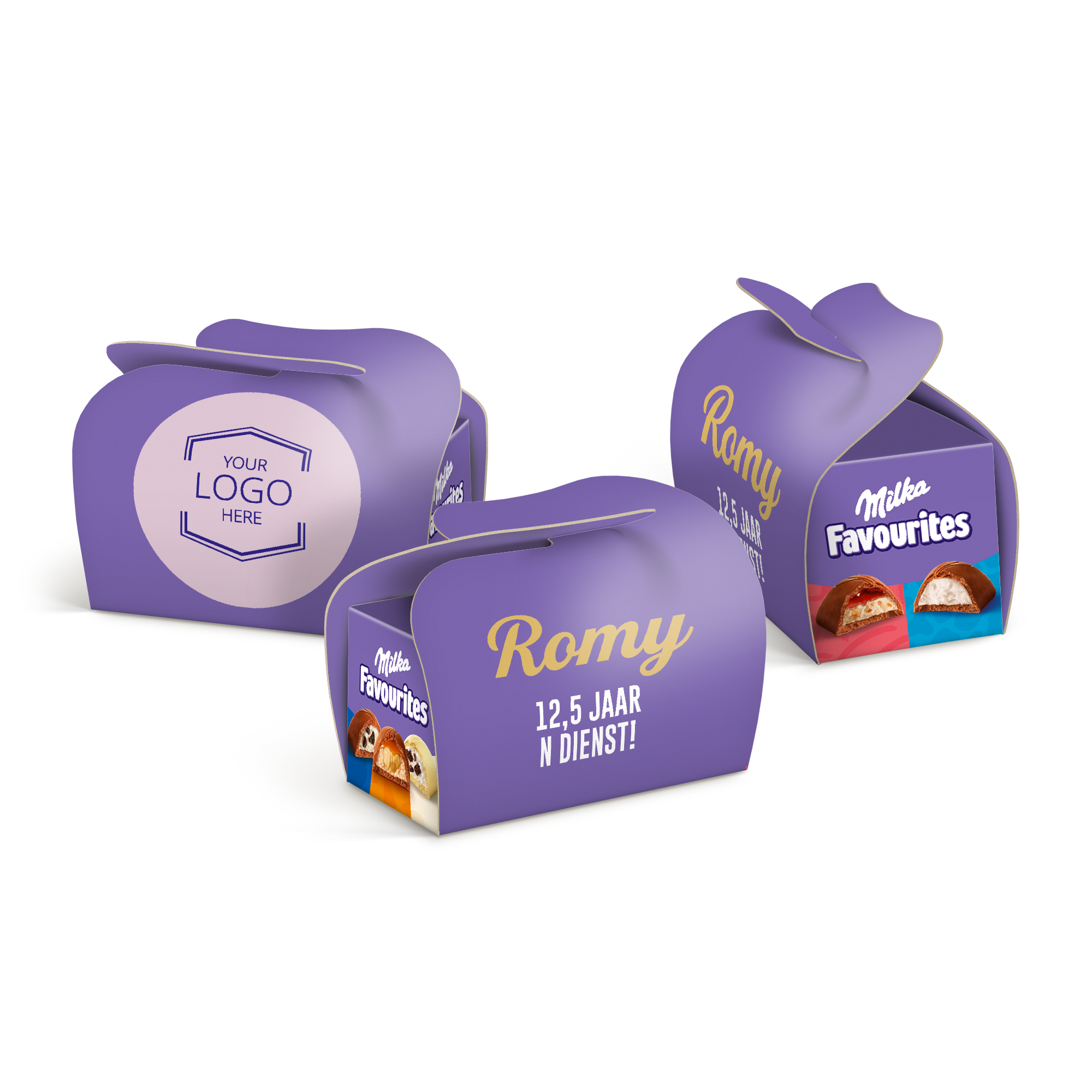 Gepersonaliseerde Milka Favourites bedankjes – DIY mini-doosjes