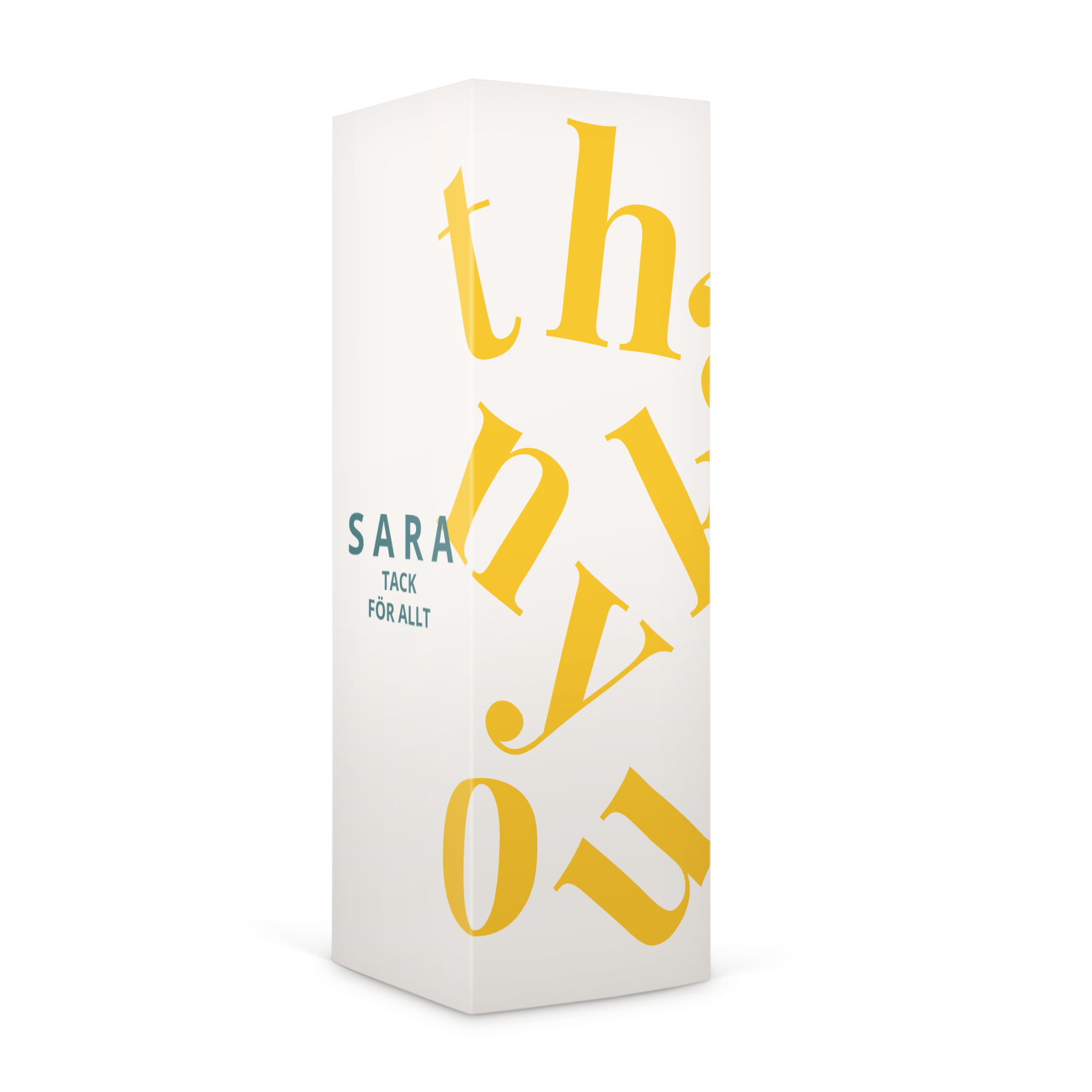 Personlig presentförpackning för godis