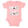 Personalised baby romper - Short sleeves - Pink - 50/56