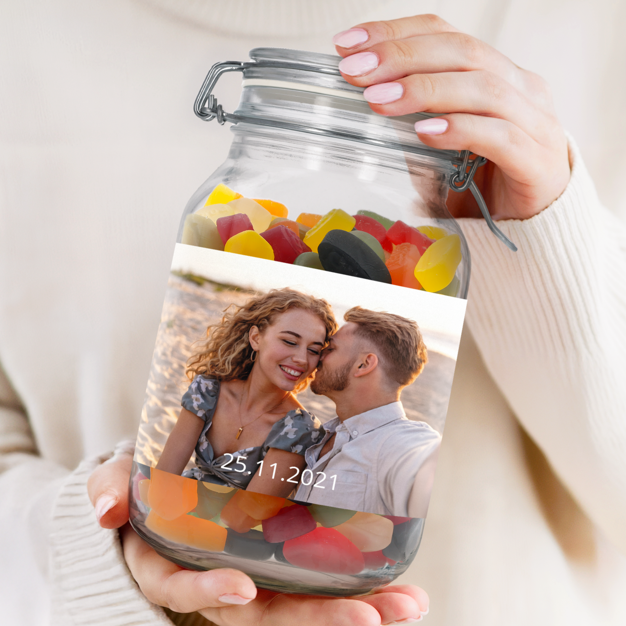 Tarro de caramelos personalizado