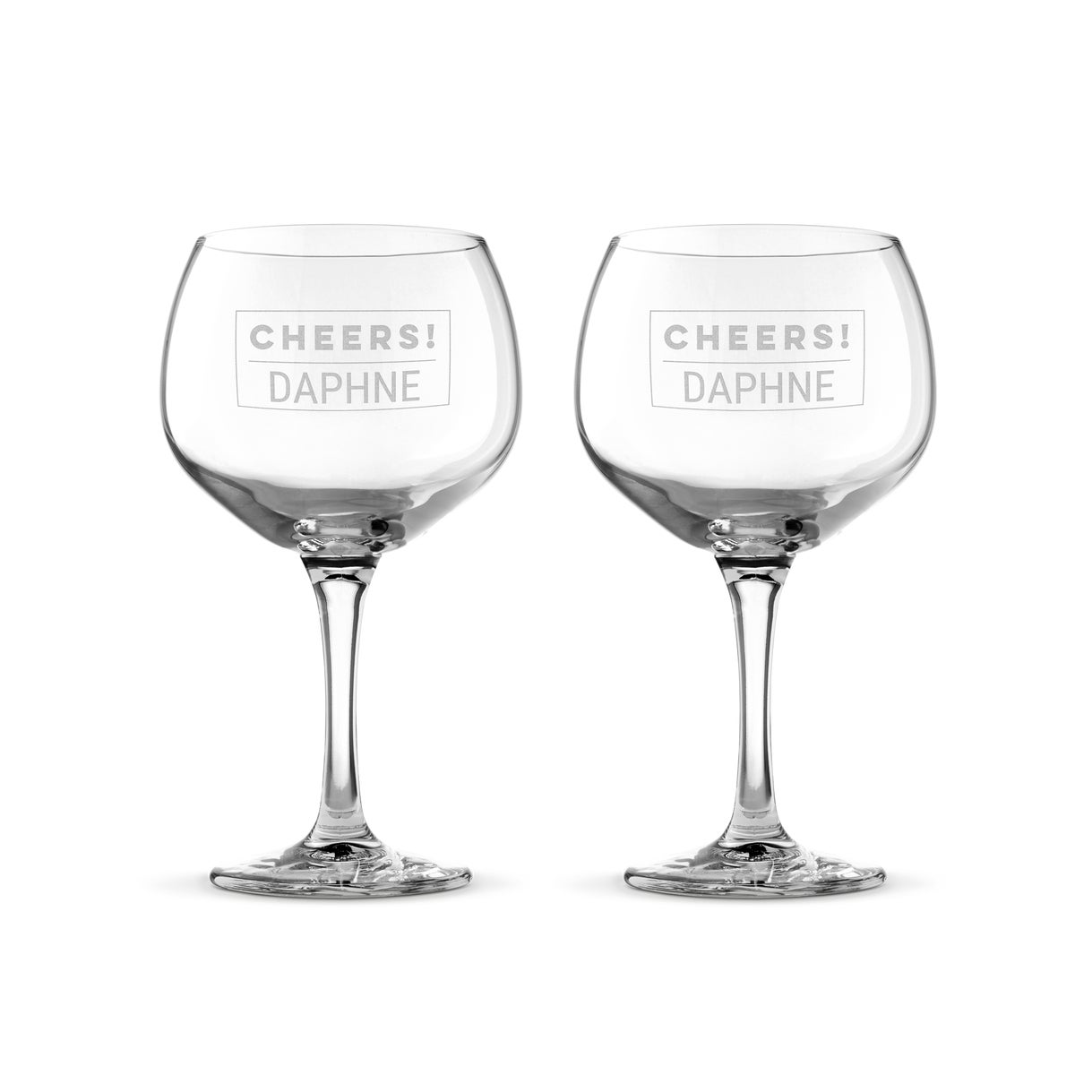 Grawerowane kieliszki na gin z tonikiem - 2 sztuki