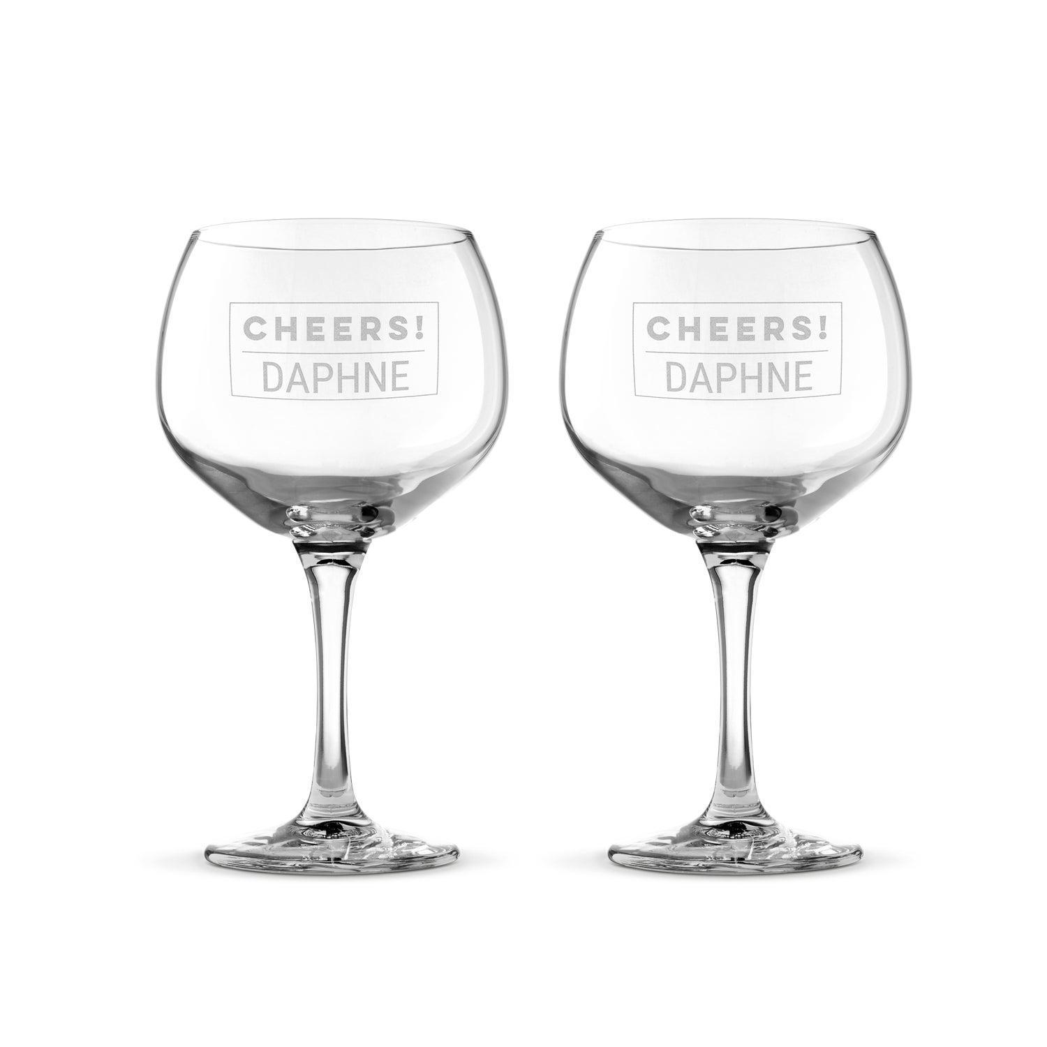 Grawerowane kieliszki na gin z tonikiem - 2 sztuki