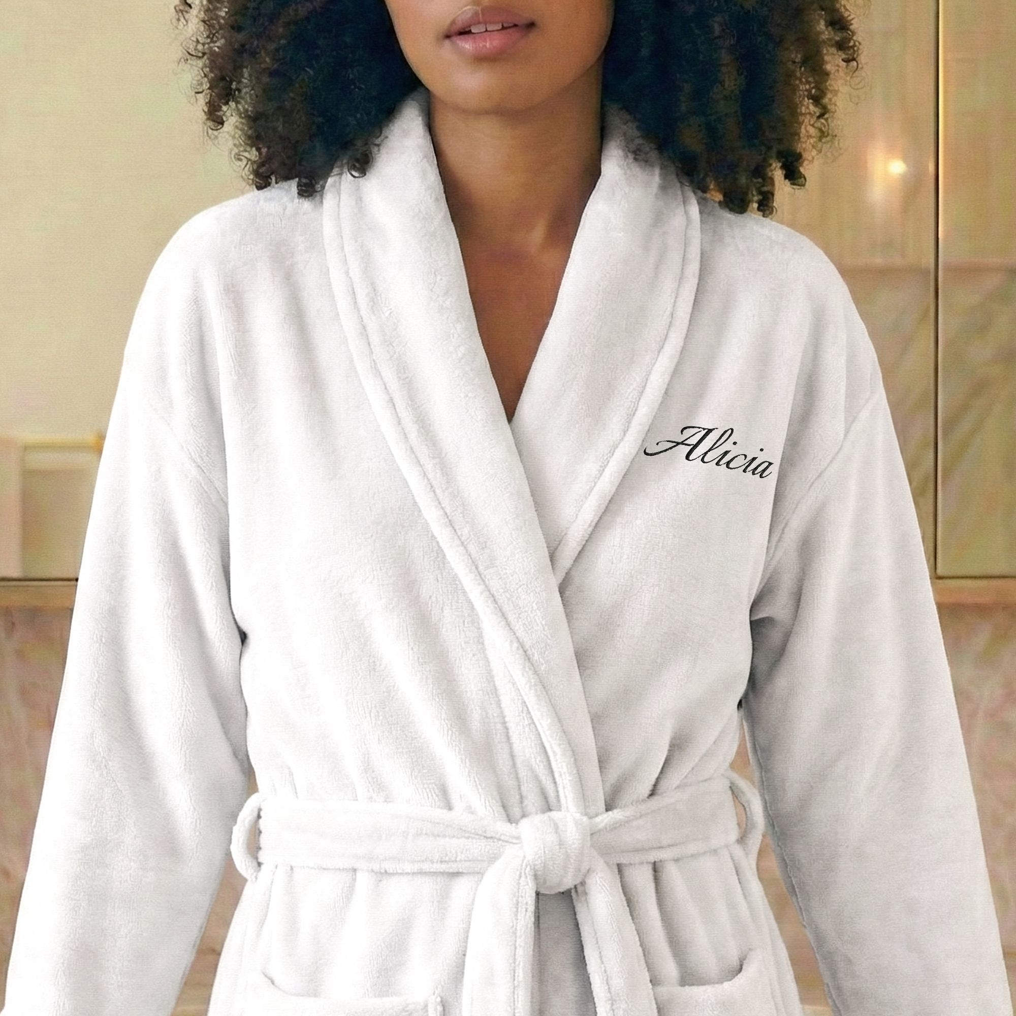 Personalisierter Damen-Frottee-Bademantel