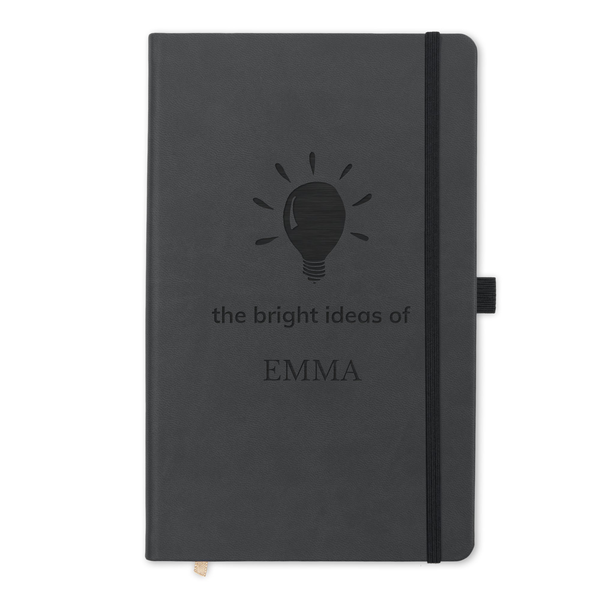 Personalised notebook - Engraved - Black