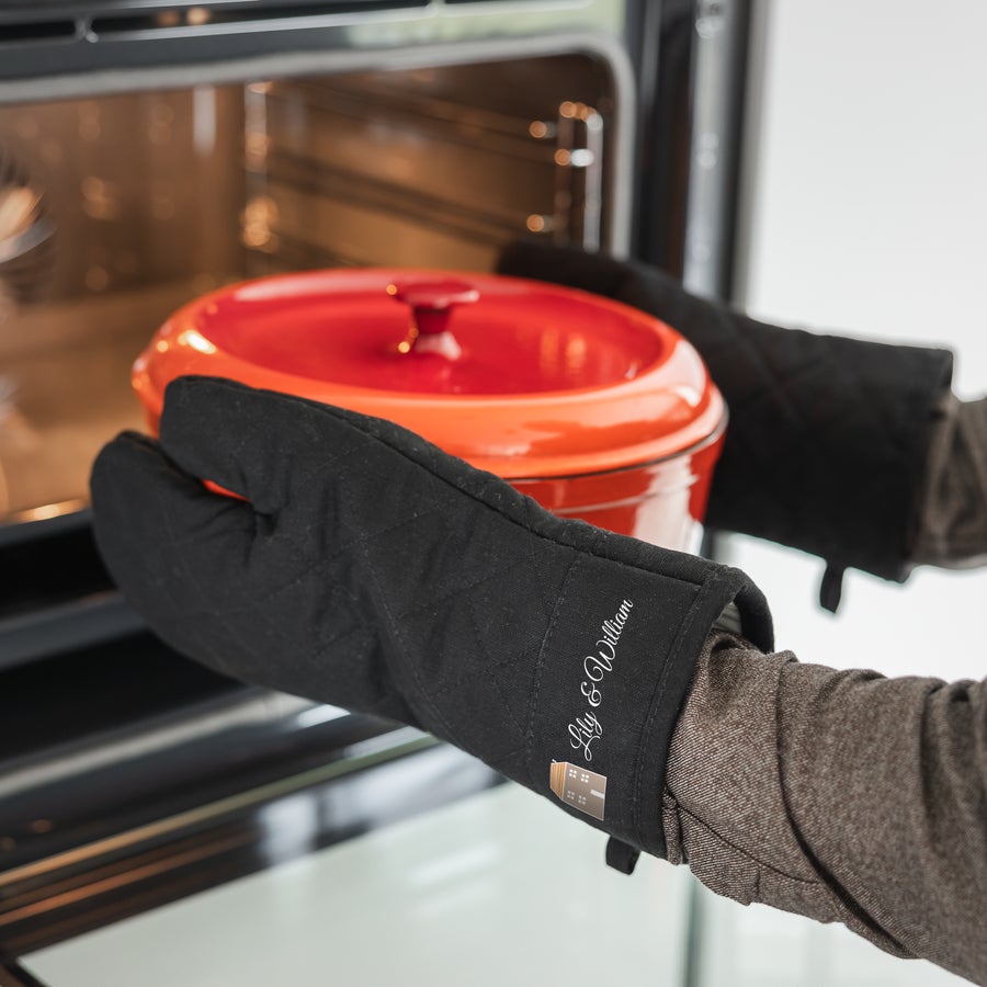Set de guantes para horno personalizados