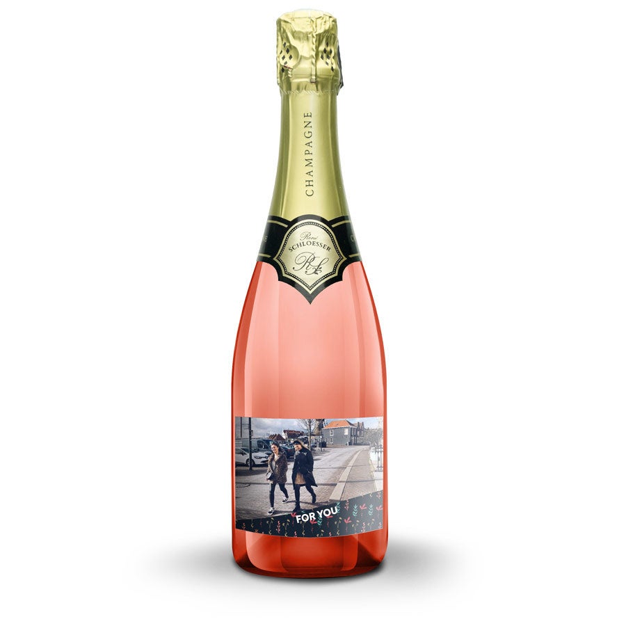 Szampan z etykietą ze zdjęciem Rene Schloesser Rosé - 750 ml