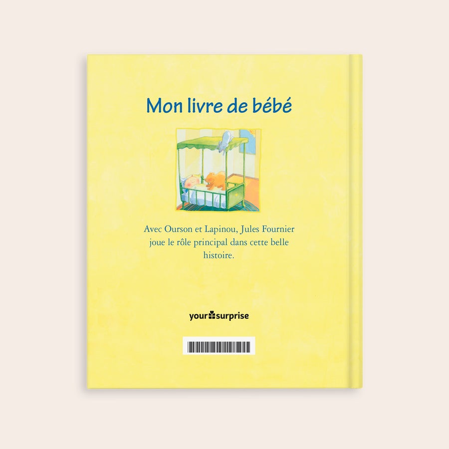 Mon livre de bébé - Livre personnalisé Livre de bébé personnalisé Mon livre de bébé avec le prénom Jules Fournier sur la couverture