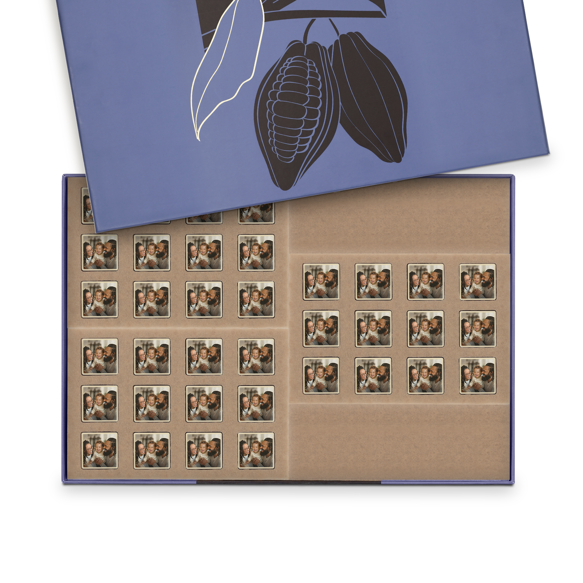 Chocolade pralines met foto