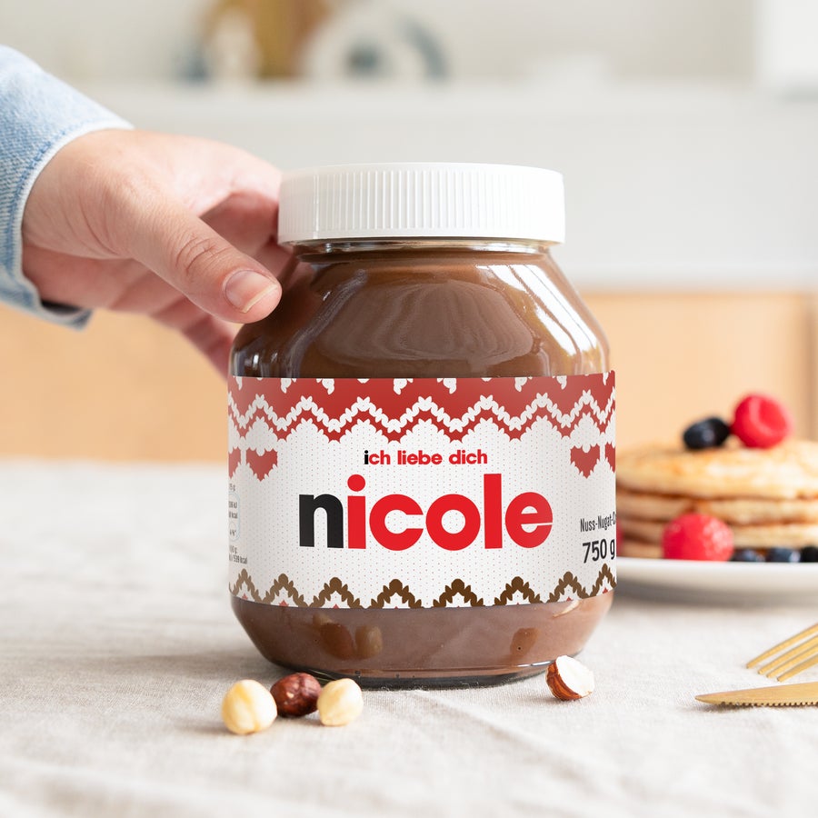 Personalisiertes nutella®-Glas Personalisiertes nutella® Glas 750 Gramm personalisieren - Winter mit