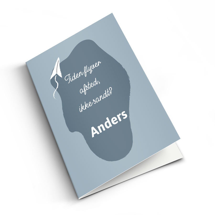 Personligt lykønskningskort - Jubilæum -XL - lodret