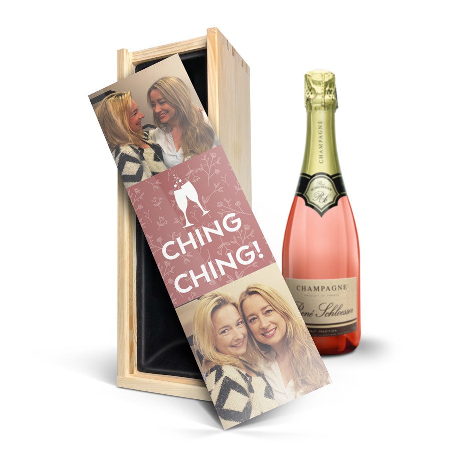 Champagne in printed case - René Schloesser rosé (750ml)