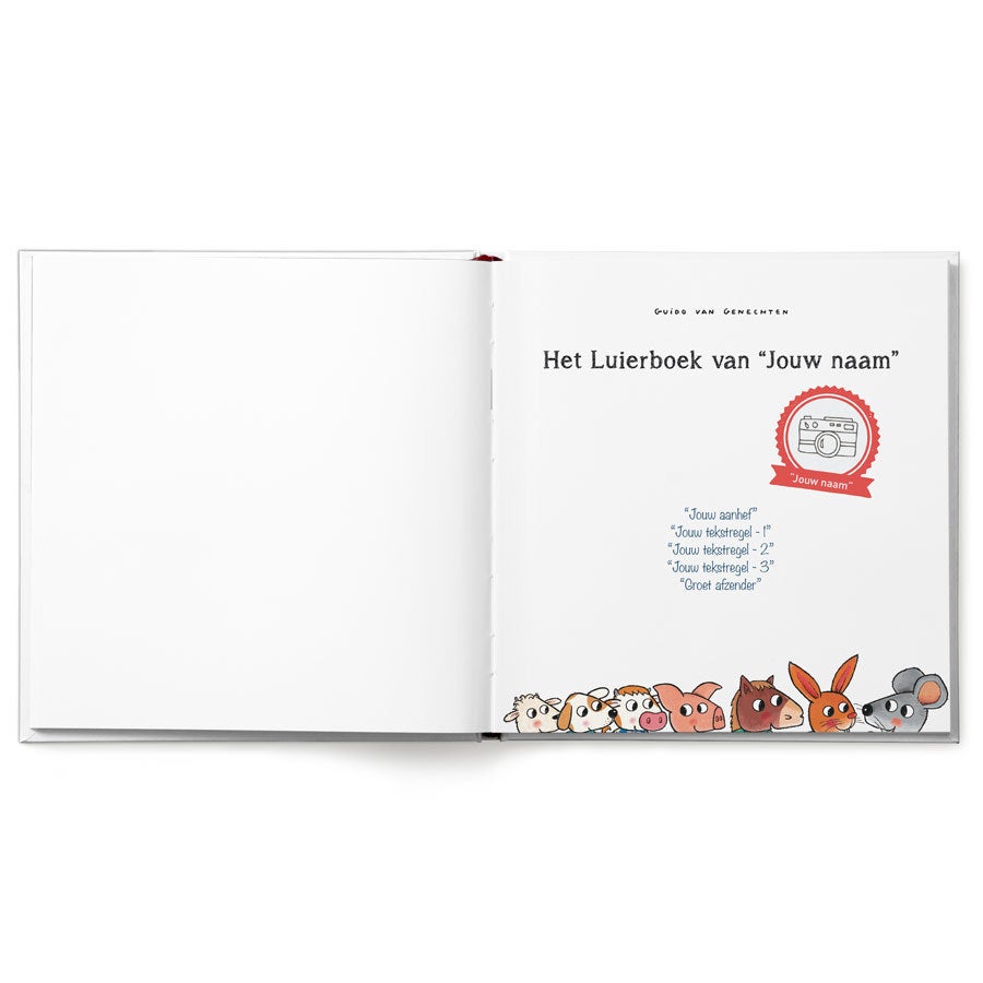 Flapjesboek met naam "Het Luierboek - XXL