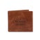 Engraved leather wallet