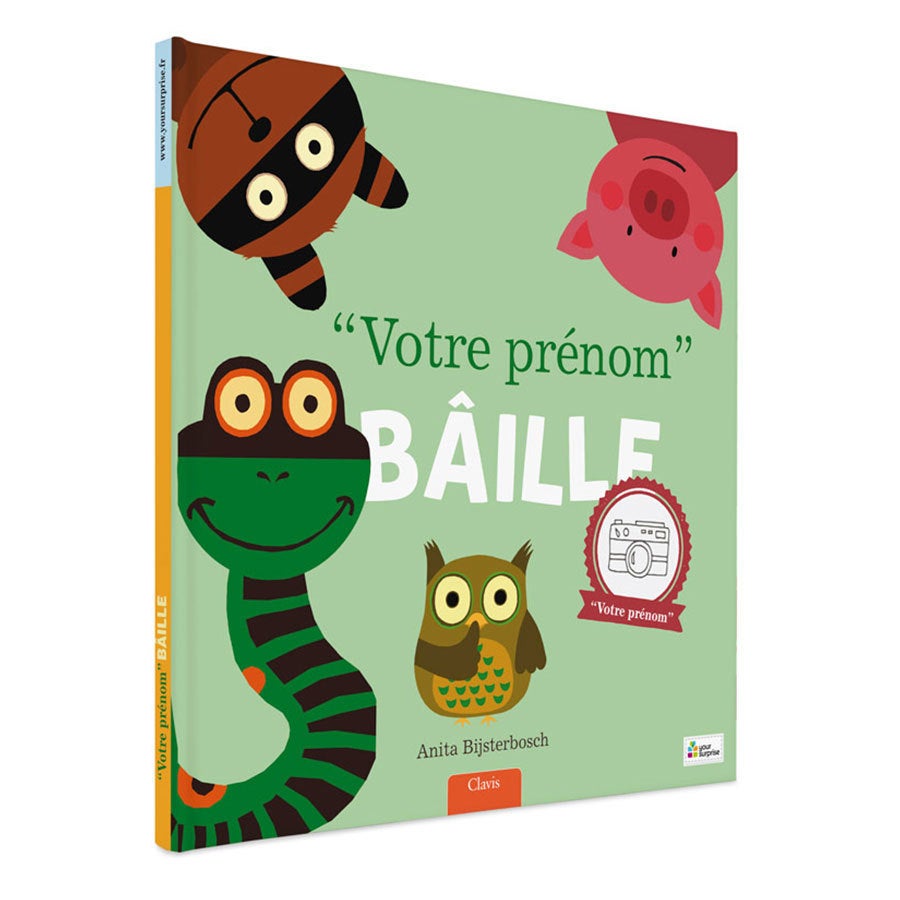 Livre personnalisé - Tout le monde bâille - Livre à rabats XXL