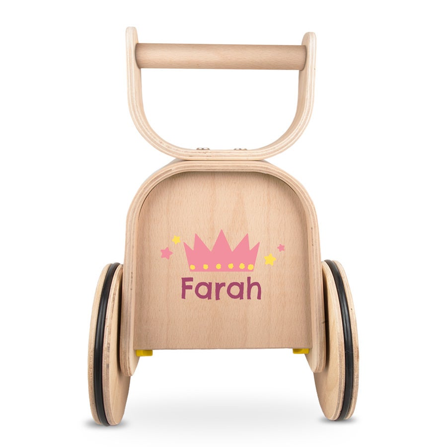 Voiture porteur enfant avec nom - en bois