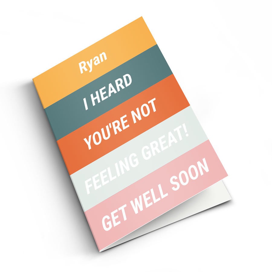 Personalised greeting card – Get well soon – M – Portrait Personalised greeting card – Get well soon – M – Portrait