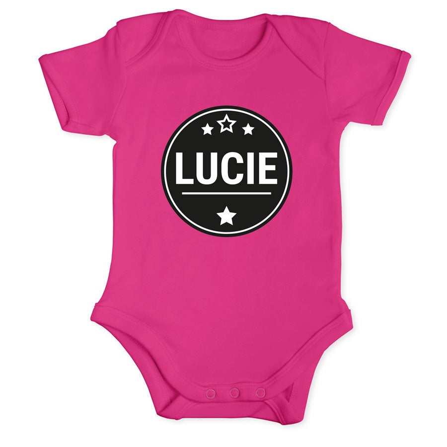 Body bébé - Manches courtes - Fuchsia -  62/68