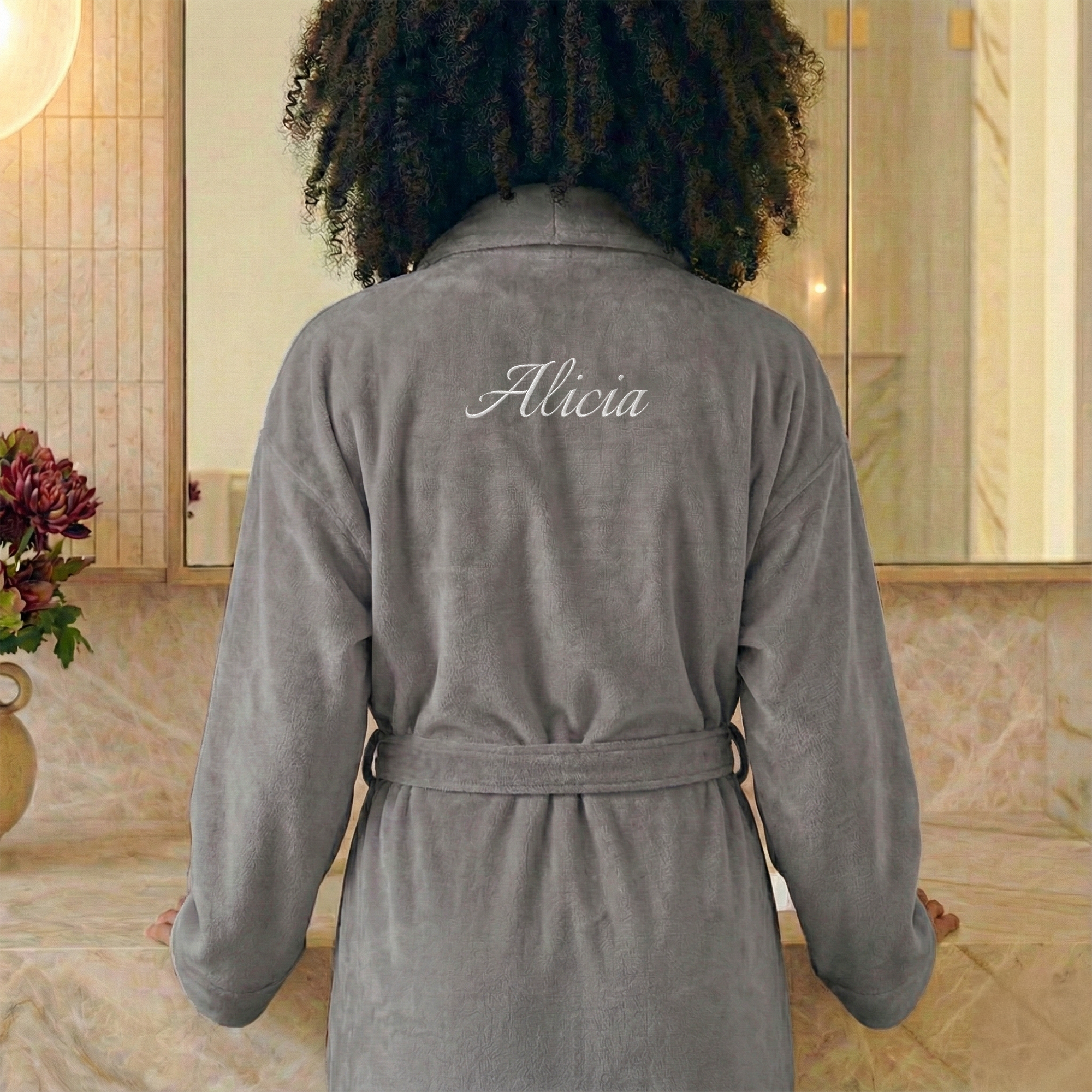 Badjas Dames met naam geborduurd